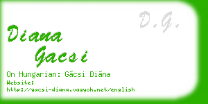 diana gacsi business card